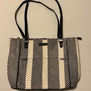 Sakroots Black and Cream Chevron Tote